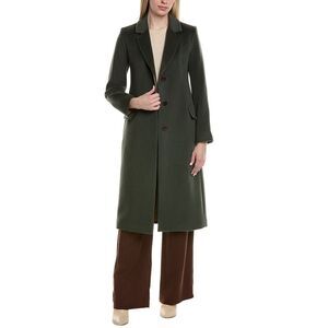 Fleurette Womens  Wool-Blend Coat, Green
